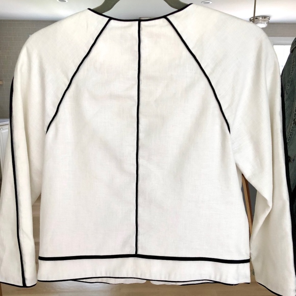 J Crew White Bolero Zip Jacket - Picture 4 of 5